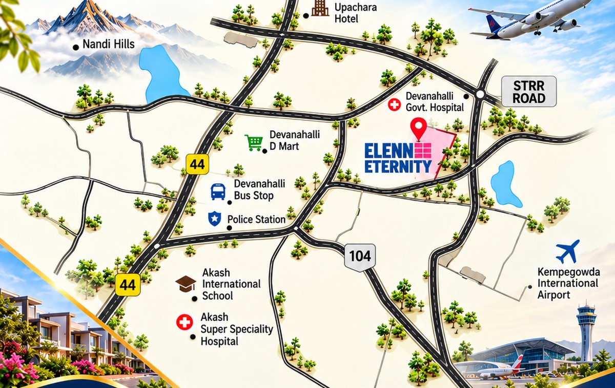 Elenn Eternity location map — Devanahalli, near Airport and STRR